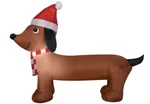 Christmas Darling Dachshund Dog Airblown Inflatable Gemmy 4 Ft Long Holiday Time. Fixed Price $36.99.