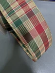 10 Yards 2.5 Inch Wired Ribbon Green Gold Plaid Christmas Holiday. Fixed Price $14.99.