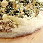 Aogu 48 Inch Faux Fur Christmas Tree Skirt White Plush For Merry. Fixed Price $33.77.