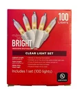 100 Clear Light Set Make The Season Bright Indoor/outdoor 20FT White Wire. Fixed Price $15.99.