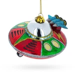 Mysterious Ufo / Alien Saucer Blown Glass Ornament. Fixed Price $19.27.