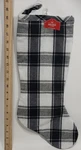 Holiday Time Upscale Christmas Stocking 18 Inch White & Black Buffalo Check. Fixed Price $19.99.