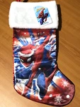 Spiderman Christmas Stocking Marvel With White Plush Cuff 18 New. Fixed Price $11.76.