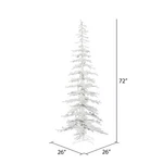 Vickerman 72" Pvc Kuna Pine Unlit Artificial Christmas Tree Flocked White. Fixed Price $181.83.