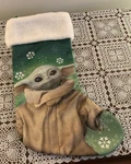 Star Wars Ruz Lucas Films Baby Yoda Mandalorian Silk Christmas Stocking 16 Inch. Fixed Price $13.99.