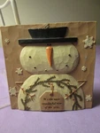 B. Lloyd Blossom Bucket Snowman Block Figurine "it's The Most Wonderful Time.... Fixed Price $16.45.