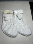 Set Of 2 Faux Fur Cream Christmas Stockings Pom Target 19. Fixed Price $21.00.