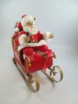 Coca-cola Kurt Adler Fabriche Santa In Sleigh Holiday Christmas Table Display. Fixed Price $75.00.