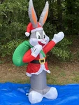 Gemmy 6 Bugs Bunny Santa Suit Lighted Christmas Inflatable Airblown-new. Fixed Price $68.88.