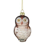 Northlight 3.75-INCH Brown And White Glass Owl Christmas Ornament. Fixed Price $12.49.