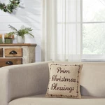 Gable Prim Christmas Blessings Pillow 12X12 Vhc Brands. Fixed Price $13.95.