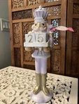Wooden Nutcracker With Christmas Countdown Calendar 16 Inch Lavender Figure New. Fixed Price $60.00.