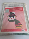 Vintage Hobby Kraft Plastic Canvas Wall Door Decoration Snowman Face Christmas. Fixed Price $14.99.