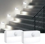 2 Pack Mini Motion Sensor Stair Light For Indoor, Battery-powered Led Night. Fixed Price $14.99.