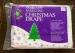 Snow Tex Sparkling Christmas Drape With Silver Glitter Buffalo 36" 60". Fixed Price $11.95.