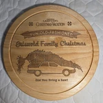 National Lampoon Christmas Vacation Round Wooden Cutting Board. Fixed Price $15.99.
