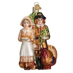Old World Christmas Pilgrim Couple (24156) Glass Ornament W/owc Box. Fixed Price $23.99.
