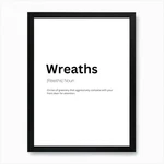 Wreaths Definition Meaning Art Framed Wall Poster Canvas Print Picture. Fixed Price $46.96.