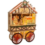 Kurt Adler B/o Lighted & Musical Tabletop Decoration, Wooden Wagon, 18.9". Fixed Price $101.20.