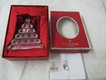 Vintage Waterford Crystal Ornament Christmas Tree W/ Wire & Bead Hanger Mib. Fixed Price $49.99.