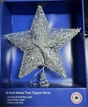Merry Brite Silver 12 Inch Tree Top Star Led Projector Turning & Swirling Light. Fixed Price $27.99.