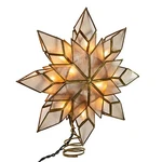 Kurt Adler 8.5-INCH Capiz Star Tree Topper With 10 Clear Lights And Spare Bulb. Fixed Price $44.31.