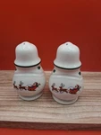 Pair Of Pfaltzgraff Christmas Snow Village Pattern Salt & Pepper Shakers Set. Fixed Price $6.50.