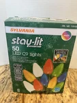 Sylvania Stay-lit Led Plastic Multicolored Faceted C9 Lights 50 Used Set Of 2. Fixed Price $35.00.