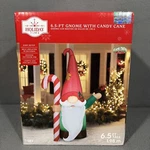 Gemmy Christmas 6FT Gnome Candy Cane Airblown Inflatable Whimsical Decor Nwt. Fixed Price $45.00.