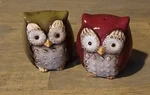 Grasslands Road Owl Salt Pepper Shakers Red Green. Fixed Price $9.40.