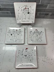 Mud Pie Holiday/christmas 5 Appetizers/dessert Plates Adult Humor Set Of 4 Euc!. Fixed Price $26.05.
