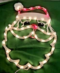 Silhouette Christmas Light Up Santa Face Wall Window 18" Impact Plastics. Fixed Price $19.95.