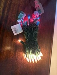 50-COUNT Clear Mini Christmas Set, Red White Blue Green Wire New. Fixed Price $7.00.