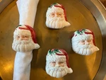World Bazaars Inc Santa Claus Napkin Rings Hand Painted Porcelain Set Of 4. Fixed Price $24.99.