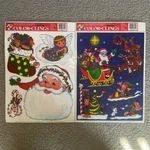 Vintage Christmas Color Clings Window Decal Decorations Santa Elves Reindeer. Fixed Price $7.95.