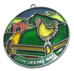1993 John Deere Tractor Stainded Glass Christmas Ornament Jd Collectible. Fixed Price $7.00.