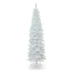 National Tree Company 6 Ft Unlit White Iridescent Tinsel Artificial Christmas. Fixed Price $132.39.