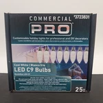 Gemmy Commercial Pro 25 Ct C9 Cool White Led Christmas String Light Bulbs E17. Fixed Price $28.95.