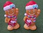 Set Of 2 Holiday Time 11" Light Up Tabletop Gingerbread Man Blow Mold. Fixed Price $39.95.