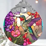 Jocidea Christmas Ornament - Stained Glass Hummingbird Decor For Tree, Holiday. Fixed Price $24.38.