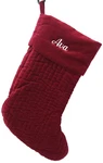 Pottery Barn Ava Quilted Velvet Stocking Christmas Holiday 19 Inch Red Xmas. Fixed Price $58.30.