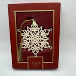 Lenox 2024 Fantasies Pierced Snowflake Ornament Ivory Porcelain Nib. Fixed Price $22.50.