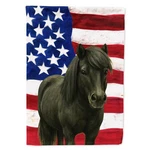 Carolines Treasures WDK6526GF 15.5 X 11.25 In. Black Shetland Pony American G.... Fixed Price $25.12.