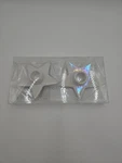 Target Bullseye Iridescent Star Taper Candle Holders (2) Christmas 4TH Of July. Fixed Price $9.99.