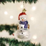 Old World Christmas Happy Snowman Glass Ornament 24053. Fixed Price $20.88.