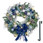 Valery Madelyn 30'' Pre-lit Christmas Wreath For Front Door With Light. Fixed Price $131.95.
