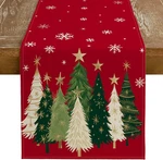 Christmas Table Runner 13X72 Inch, Xmas Trees, Snowflakes, Winter Holiday Decora. Fixed Price $10.79.