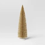 Golden 36" Christmas Bottle Brush Tree Sculpture - Wondershop. Fixed Price $39.99.