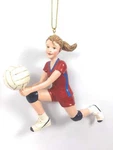 Kurt Adler Female Girl Digging Playing Volleyball Figurine Ornament Nwt. Fixed Price $12.95.