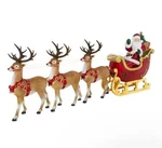 Home Depot 9 Ft Giant Sized Led Santas Sleigh With Reindeer Holiday 2025. Fixed Price $695.95.